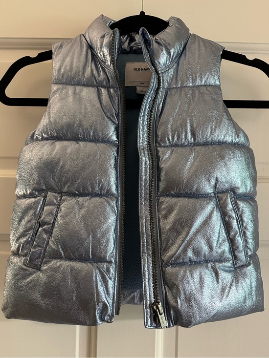 Old Navy Other - Kids Puffy Vest Metallic Blue Old Navy 4T
